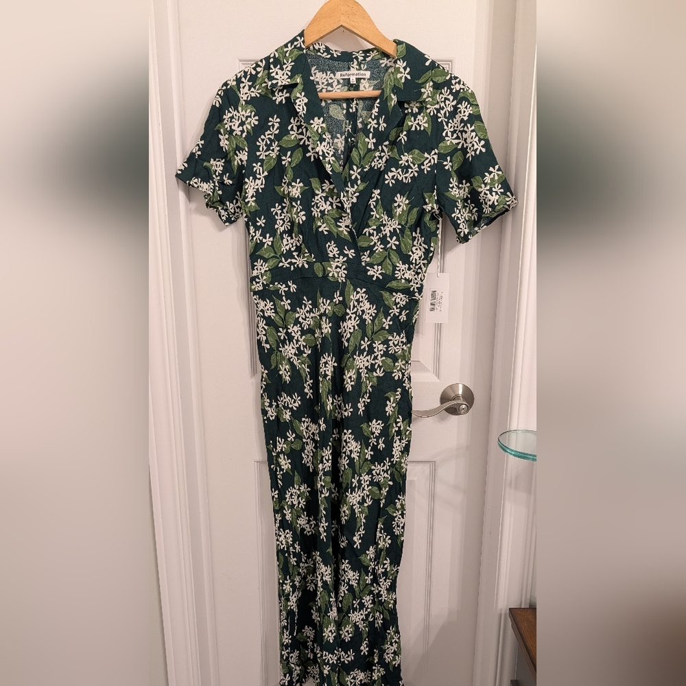 Reformation Green Floral Maxi Dress - Picture 2 of 7